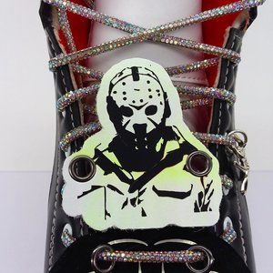 Friday the 13th shoe charm     Leather Jason lace patch for Dr. Martens